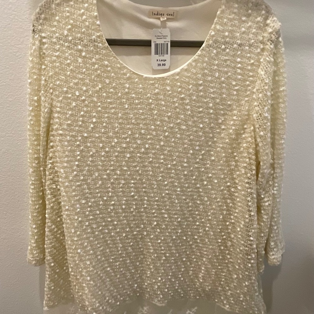 Cream boucle sweater